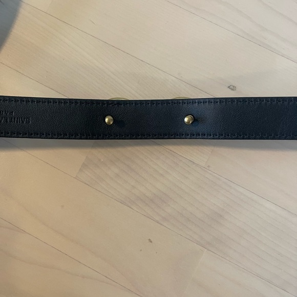 SOLD - Saint Laurent Chain-Embellished Leather Belt - Picture 6 of 10